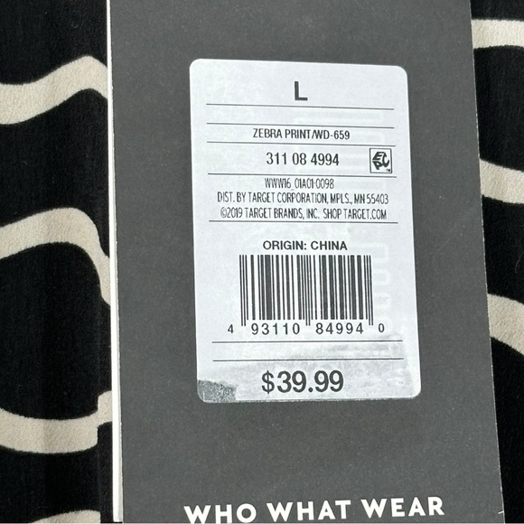 Who What Wear Women’s Zebra Print Long Sleeve Midi Dress Size L - Picture 9 of 12